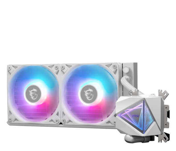 MSI MAG Core Liquid I240 White 2x120mm - 1280380 - zdjęcie 4